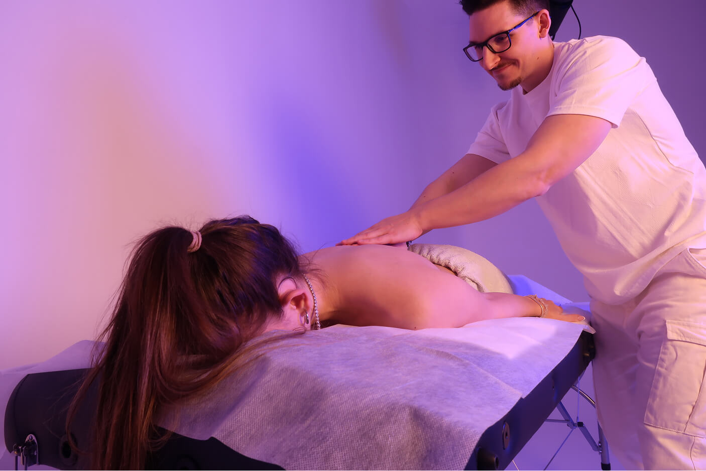 a person is doing massage