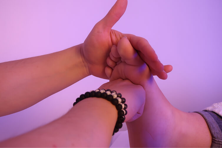 a person is doing massage