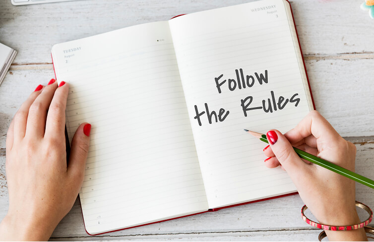 a book which the following words: follow the rules